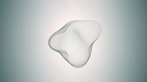 Metamorphose of amorphous sphere from dots, abstract animation 4K Stock Footage 65305454