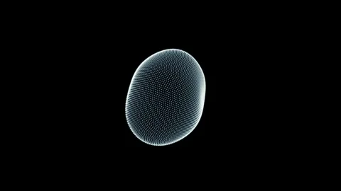 Metamorphose of amorphous sphere shape from dots and lines Stock Footage 245221846