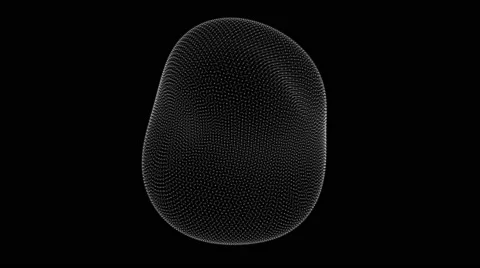 Metamorphose of amorphous sphere, spherical ondulation, abstract animation Stock Footage