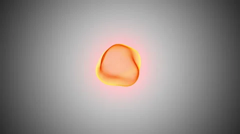 Metamorphose of amorphous sphere, spherical ondulation, abstract animation Stock Footage