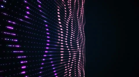 Metamorphose of amorphous surface from glowing particles Stock Footage