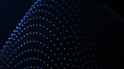 Metamorphose of amorphous surface from glowing particles Stock Footage 67902191