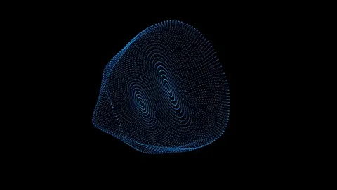 Metamorphose  shape from dots , abstract 3d animation Stock Footage 84973982