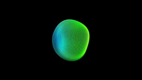 Metamorphose of sphere shape from many point and changing color gradient Stock Footage 277364753