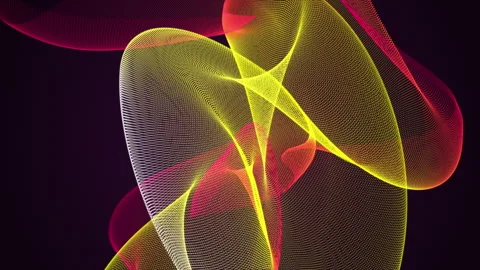 Metamorphoses of the bends of colored transparent fabric Stock Footage 257815345