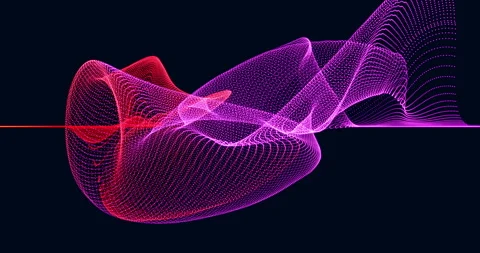 Metamorphoses of a mobile color network with fixed ends Stock Footage 304824038