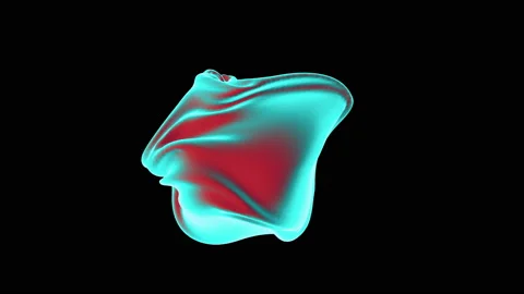 Metamorphosis of plastic form on a black background Stock-Footage 95817209