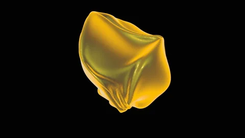 Metamorphosis of plastic form on a black background Stock-Footage 96743192