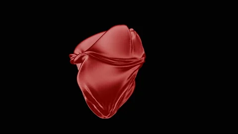 Metamorphosis of plastic red form Stock-Footage 95731577