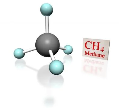 Metano white background Stock Illustration
