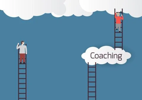 Metaphor about coaching. Illustrazione stock