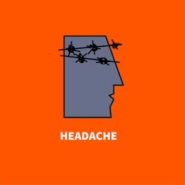 Metaphor of headache Stock Illustration