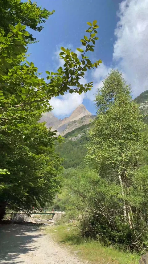 Metaphor roads mountain nature  future decision change lifestyle subjective Stock Footage 161817243