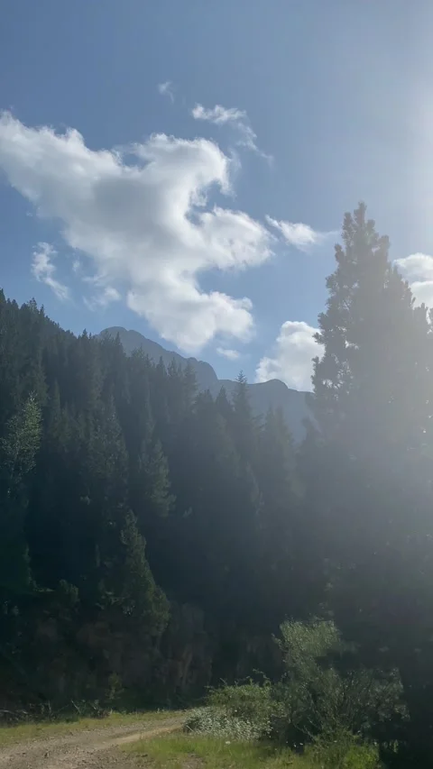 Metaphor roads mountain nature  future decision change lifestyle subjective Stock Footage 161817668
