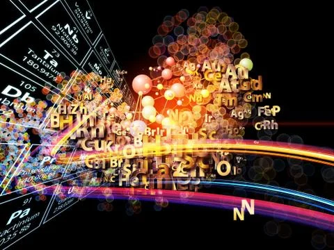 Metaphorical Chemical Elements Stock Illustration