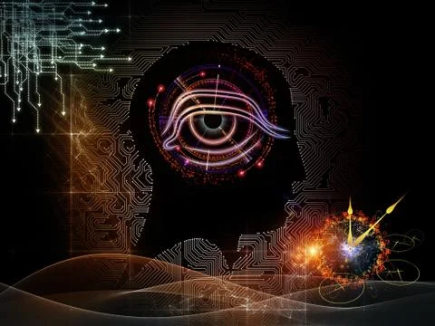 Metaphorical Circuit Intelligence Stock Illustration
