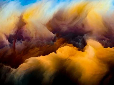 Metaphorical Cloudscape Illustration