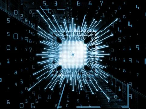 Metaphorical Computer CPU 库存插图