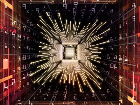 Metaphorical Computer CPU Stock Illustration