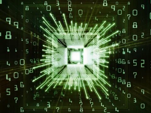 Metaphorical Computer CPU Ilustração Stock