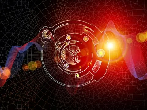 Metaphorical Digital Processing Stock Illustration