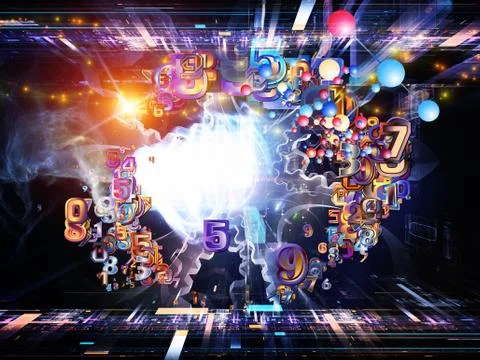 Metaphorical Digital Science Stockillustratie