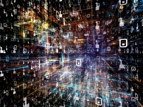 Metaphorical Digital Space Stock Illustration