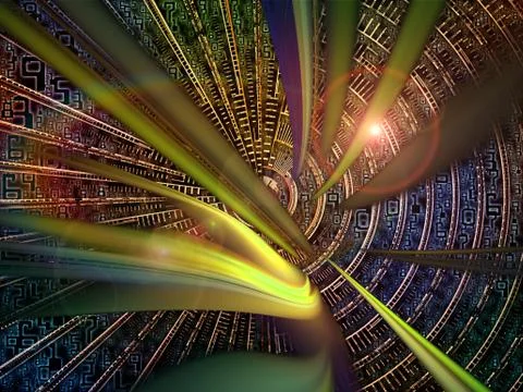 Metaphorical Digital World 库存插图