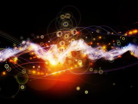 Metaphorical Dynamic Network Illustrazione stock