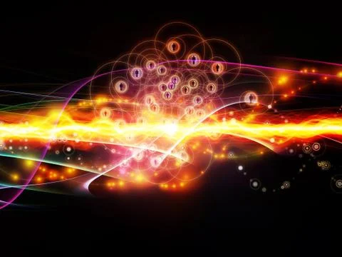 Metaphorical Dynamic Network Stock Illustration