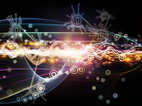 Metaphorical Dynamic Network 스톡 일러스트