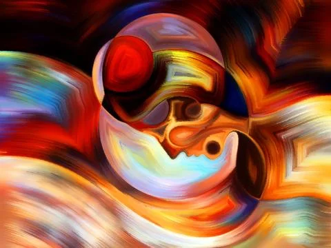 Metaphorical Inner Paint Stock Illustration