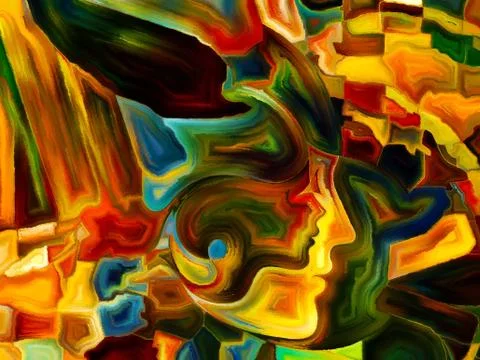 Metaphorical Inner Paint Stock Illustration