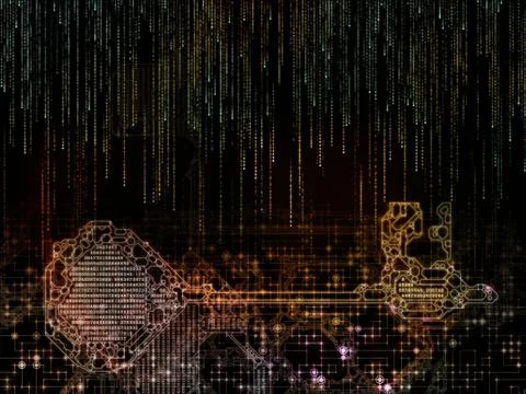 Metaphorical Key Code Illustrazione stock