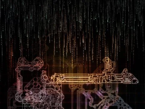 Metaphorical Key Code Stock Illustration