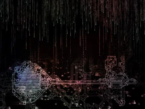 Metaphorical Key Code 스톡 일러스트