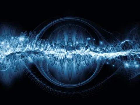 Metaphorical Light Wave Stock Illustration