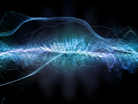 Metaphorical Light Wave Stock Illustration