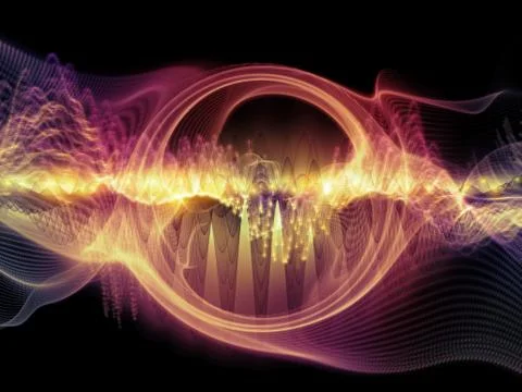 Metaphorical Light Wave Stock Illustration