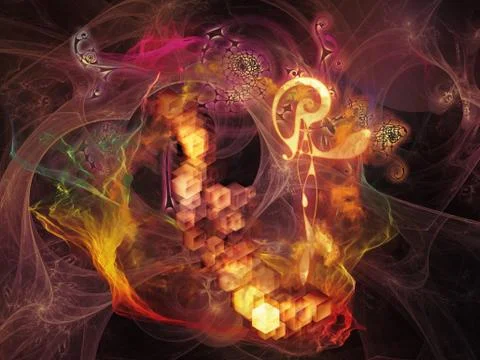 Metaphorical Math Visualization Stock Illustration