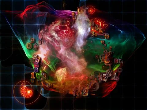 Metaphorical Math Visualization Stock Illustration