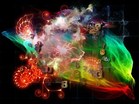 Metaphorical Math Visualization Stock Illustration