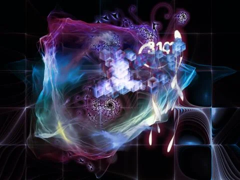 Metaphorical Math Visualization Stock Illustration