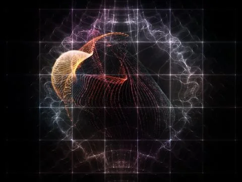 Metaphorical Particle Grid Stockillustratie