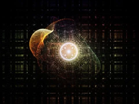 Metaphorical Particle Grid 스톡 일러스트