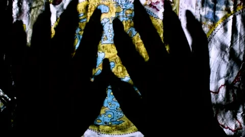 Metaphorical paws of the devil and ancient map of the world Stock Footage 229957960