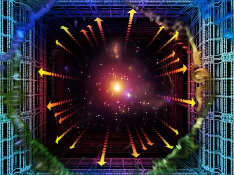 Metaphorical Quantum Space Stock Illustration