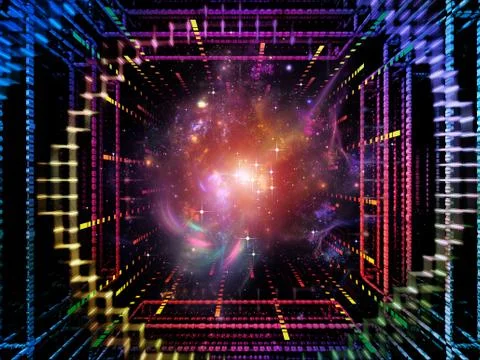 Metaphorical Quantum Space 스톡 일러스트