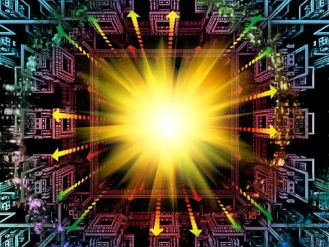 Metaphorical Quantum Space Illustrazione stock