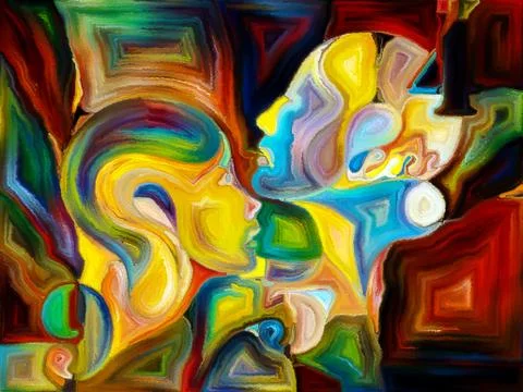 Metaphorical Shape Division Illustrazione stock